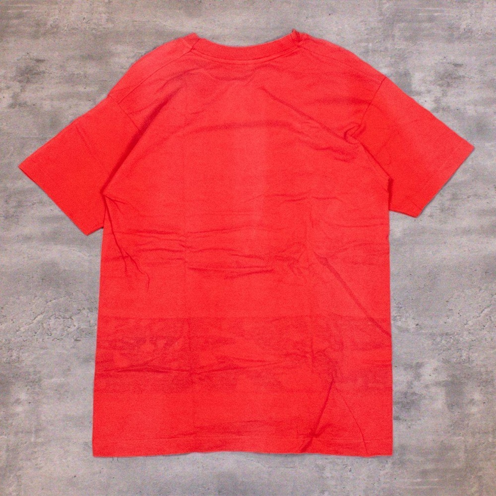 Vintage 1990's Fruit Of The Loom Pocket Blank Red Pocket Single Stitch T-Shirt - Picture 4 of 8